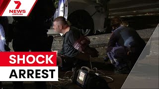 Police foot chase and taser take-down in Melbourne’s wild west | 7NEWS