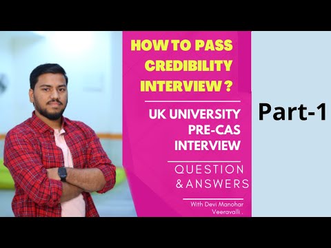 ?? Part-1| How to clear the Pre CAS Interview UK? Q&A Northumbria | University Credibility Interview