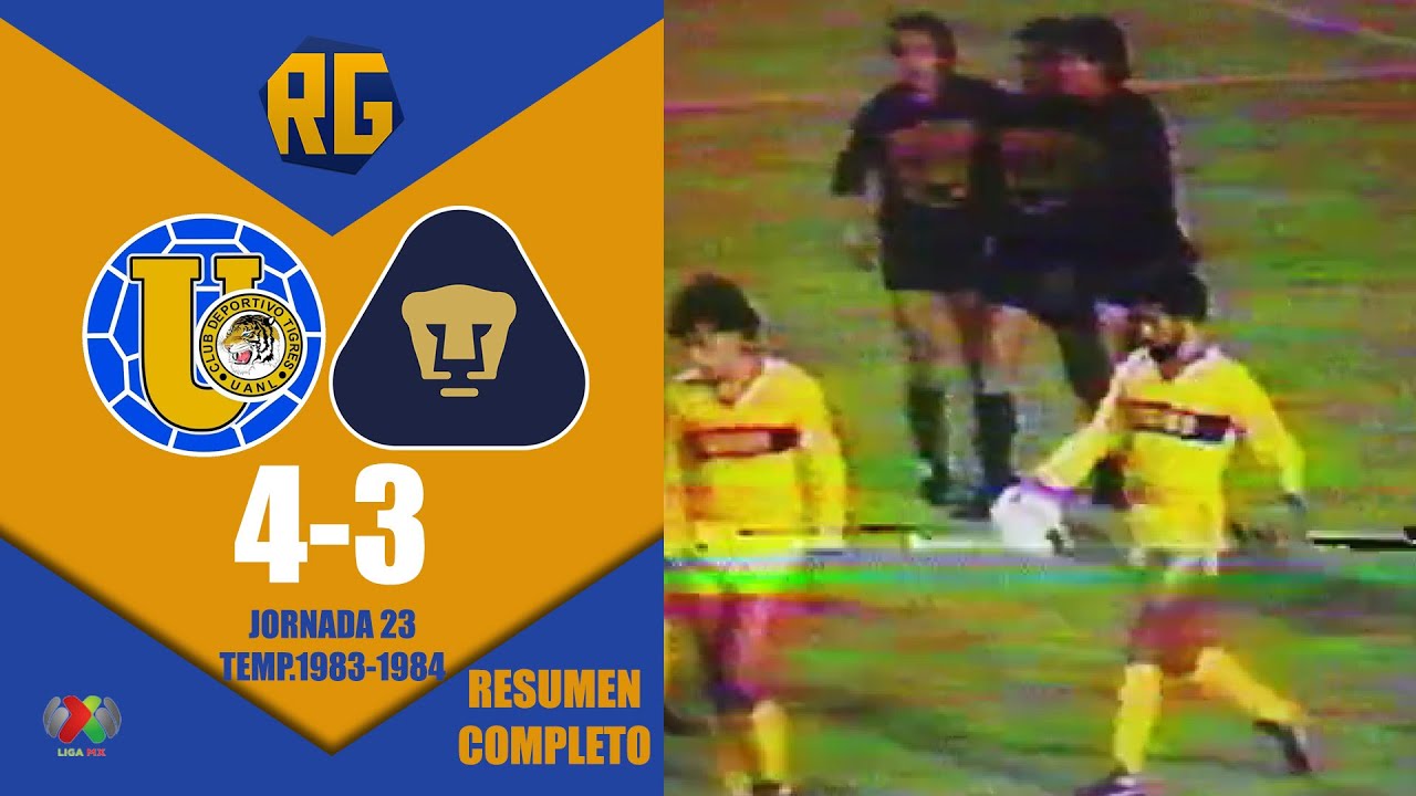 TUCA FERRETI le anota 3 Goles a TIGRES UANL 4-3 Pumas | Temp. 1983-84 J23