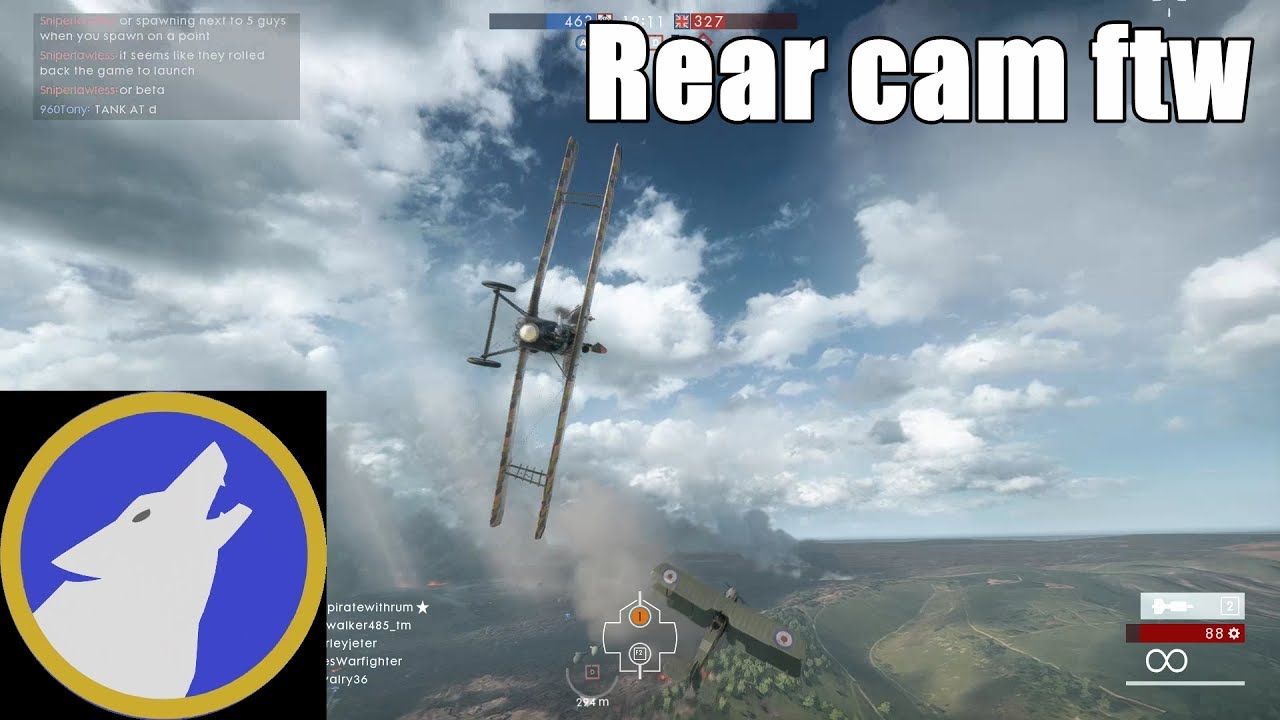 How to use the rear cam | Post patch attack plane dogfighting | Battlefield 1 planes