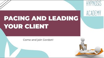 Pacing and Leading for rapport The Hypnosis Academy #therapy #hypnosis #hypnotise #healing #school