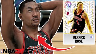 GALAXY OPAL DERRICK ROSE GAMEPLAY! IS HE WORTH THE PRICE? NBA 2K22 MYTEAM!