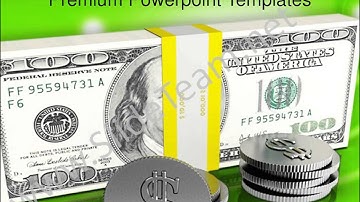 Stack Of Dollars With Coins Finance Business PowerPoint Templates PPT Background  1112 Slides Backgrounds