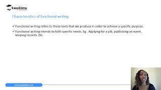 Introduction to Functional Writing (LESSON 1 of 9 LITERATURE - FUNCTIONAL WRITING -ENGLISH)