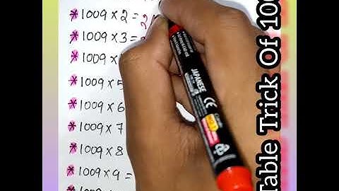 🔥Table Tricks of 1009😲//#shorts//Vedic Math Magic//#short_tricks//#table_tricks
