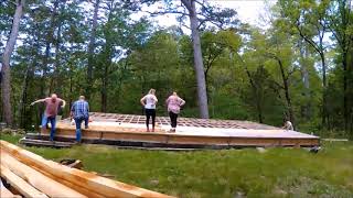 Burned Plywood Floor Installation