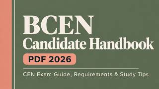 BCEN Candidate Handbook PDF 2026 | CEN Exam Guide, Requirements & Study Tips