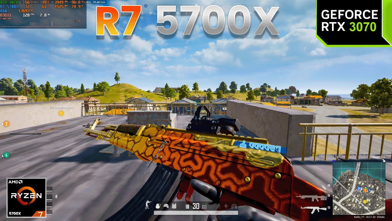 PUBG: BATTLEGROUNDS | R7 5700X + RTX 3070 8GB (Low Settings 1080P
