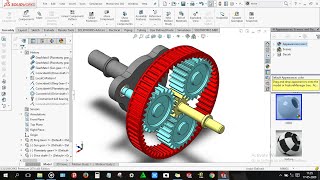 How to design Planetary gearbox in solidworks