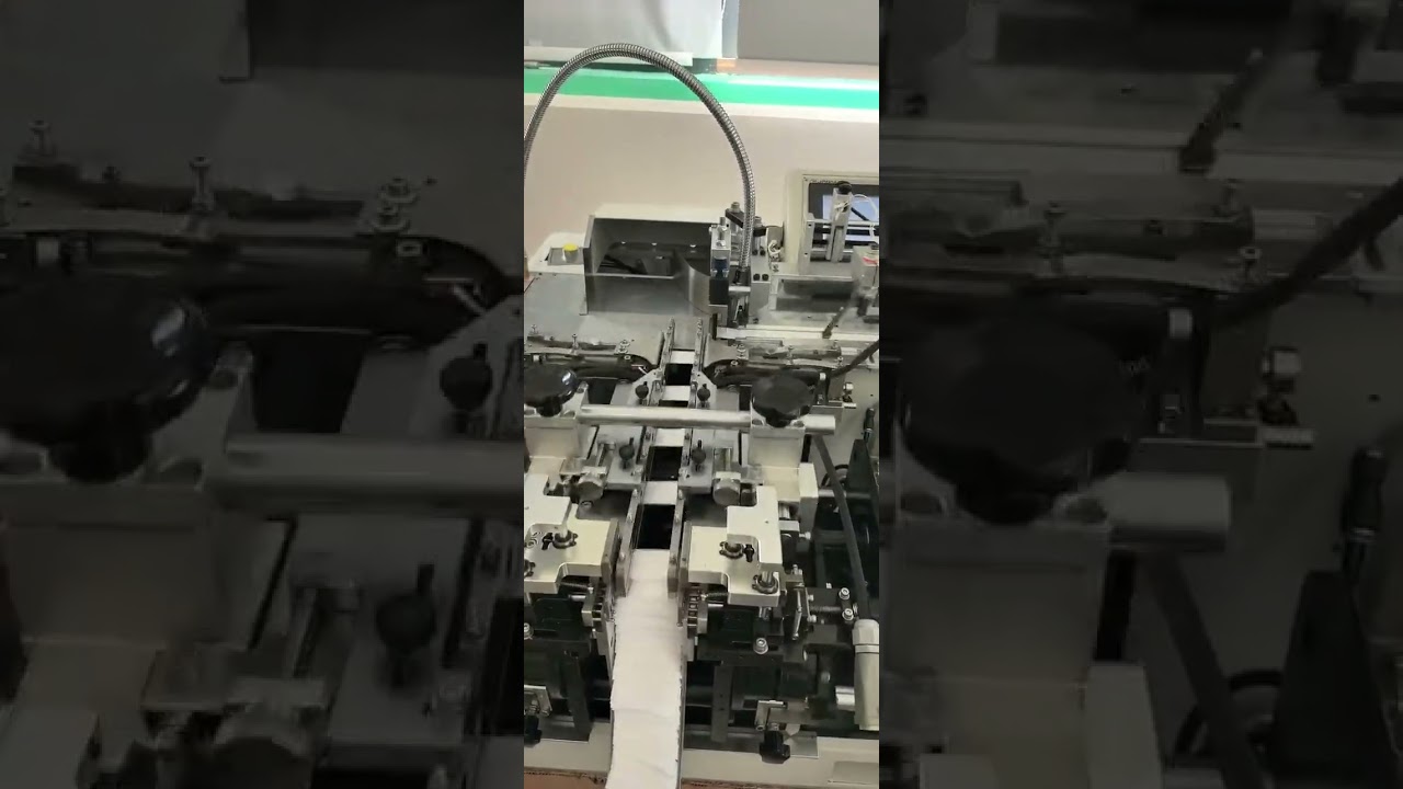 Garment Wash Care Polyester Satin Ribbon Ultrasonic Hot and Cold Label Cutting and Folding Machine