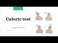 Caloric test essential medicine