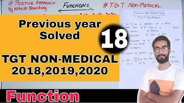Previous year TGT Non-Medical 2018,2019,2020/ Functions/ fully solved by Nitesh Bhardwaj
