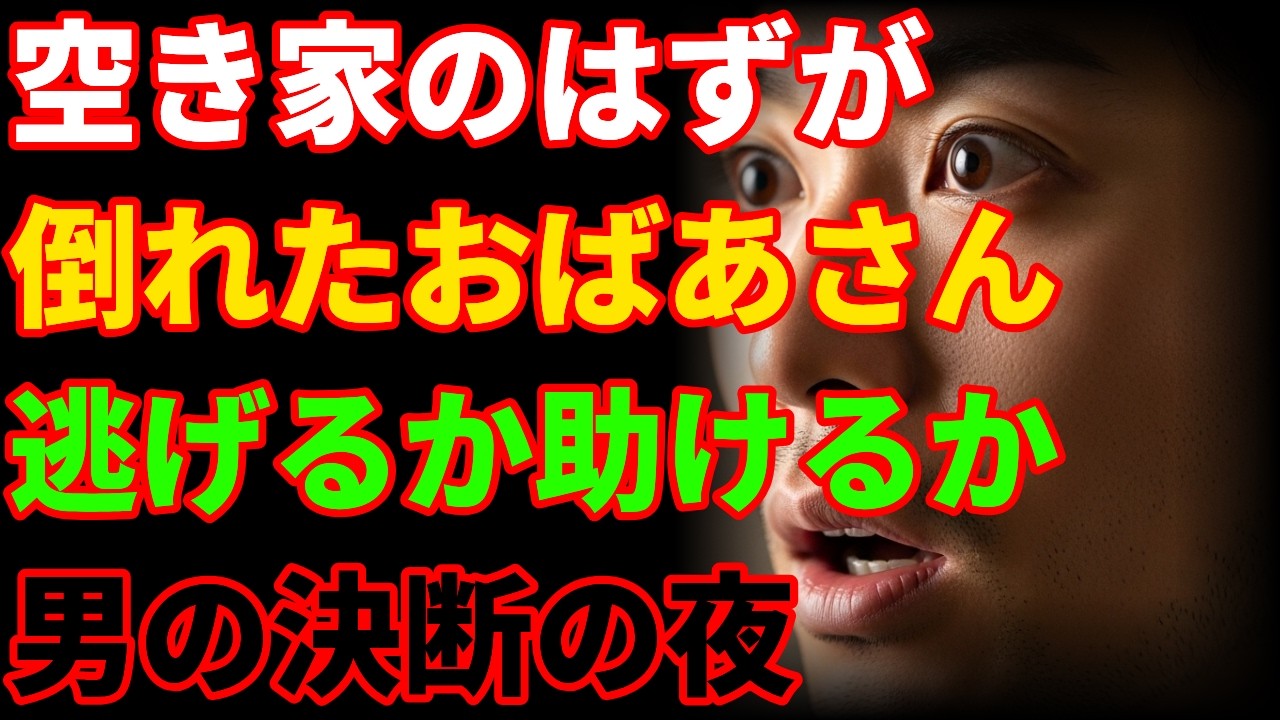 空き家のはずだった。でも中には倒れたおばあさんが…その夜、すべてが変わった