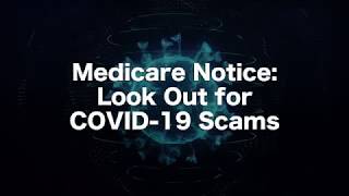 COVID 19 Medicare Scams