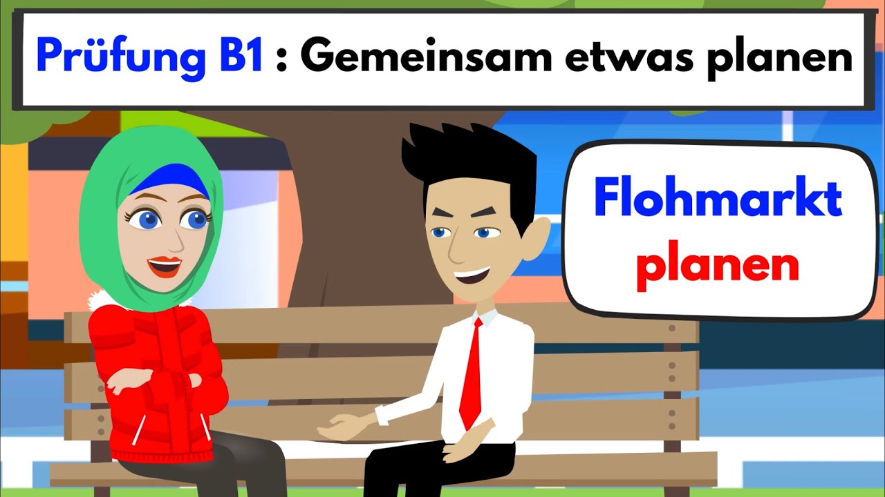 Deutsch lernen mit Dialogen, a2, b1, Prüfung B1, gemeinsam etwas planen...