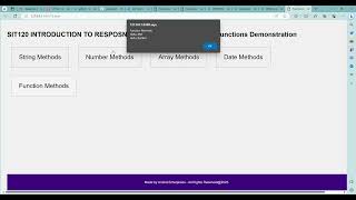 Functions Demonstration  SIT120 1,2P