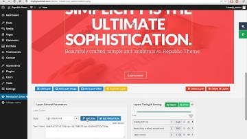Republic WordPress Theme - Create the Home Slider