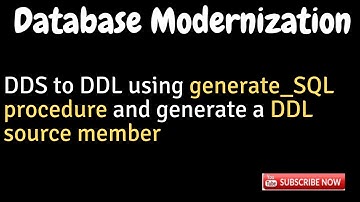 IBM i, AS400 Tutorial, iSeries, System i -DDS to DDL with generate_SQL procedure and generate srcmbr