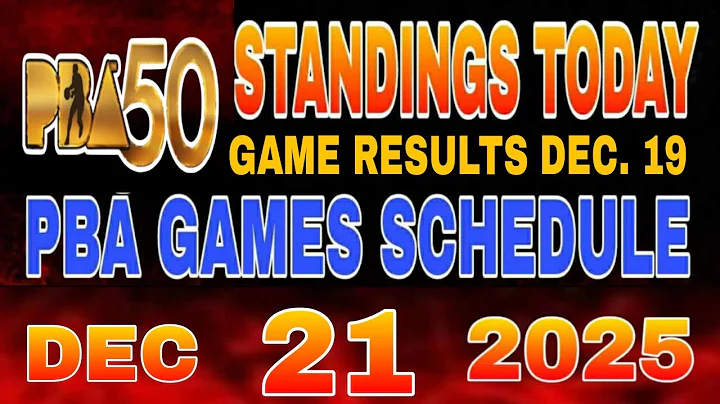 PBA Standings today as of December 19, 2025 | Pba Game results | Pba Schedule  December 21, 2025
