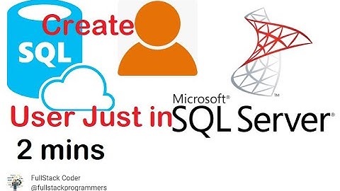 Create SQL Server User