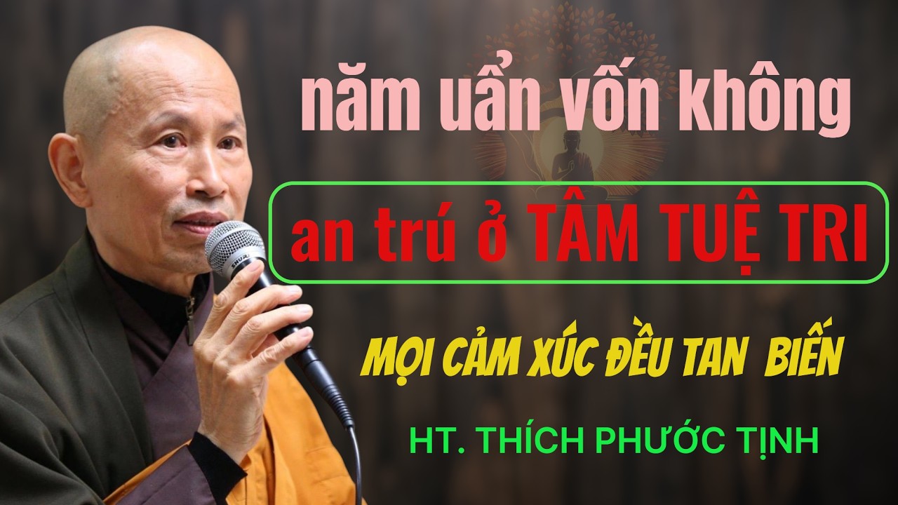 Năm uẩn vốn không, an trú ở tâm tuệ tri thì mọi xúc cảm tan biến |  HT Thích Phước Tịnh