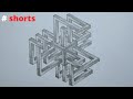 Incredible impossible isometric #5 - optical illusion #shorts