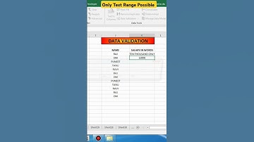 data validation #short #video #datavalidation #excel #highlights #ytshorts #pc #ytshort