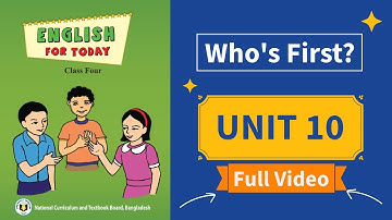 Class 4 English Unit 10 Full Video | Who