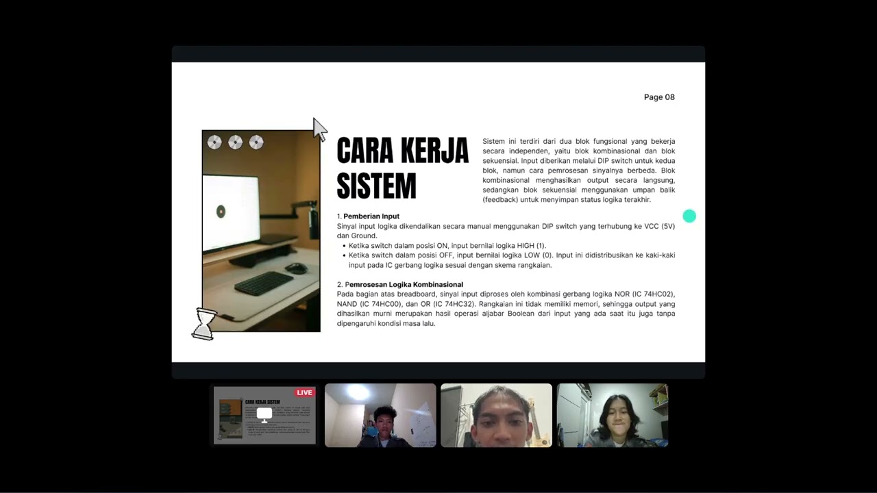 Implementasi Sistem Logika Digital Kombinasional dan Sekuensial Menggunakan IC Seri 74HC - Tim 8