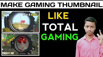 How to make a Gaming Thumbnail | gaming thumbnail like total gaming | AH Smart Tech