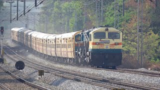 Double Diesel Power of 9000HP with the Summer Special Train at Speed | INDIAN RAILWAYS