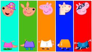 George Pig, Peppa Pig, Lotte Llama, Kylie Kangaroo Match The Head Video For Kids