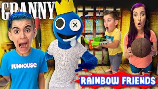 Granny is Blue! Rainbow Friends Granny In Real Life Game (FUNhouse Family)