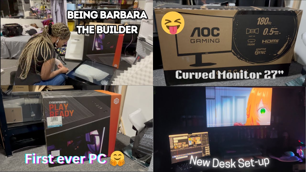 Vlogtober Day 2: Unboxing my FIRST Desktop & PC | Setting up Desk ...