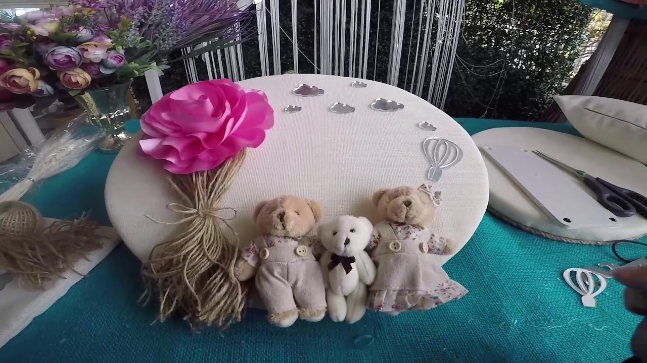 Saten Çicekli Kapı Süsü - Bebek Odası - Baby Room DIY #66 nişantaşı university