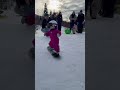 1-Year-Old Girl Was Born to Snowboard