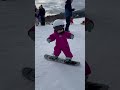1-Year-Old Girl Was Born to Snowboard