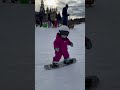 1-Year-Old Girl Was Born to Snowboard