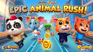 EPIC ANIMAL RUSH! 🐱 Elephant vs Panda vs Cat Rush Gameplay!#CatRunner #RunningPet #AnimalRush screenshot 5