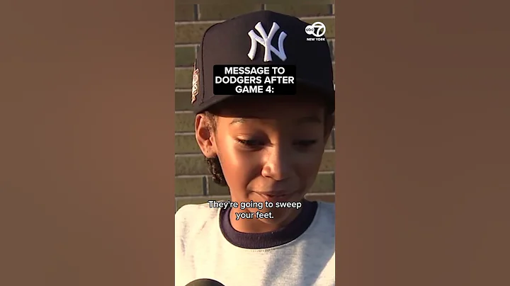 Young Yankees fan's message to the Dodgers after World Series game 4
