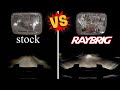 STOCK vs RAYBRIG headlights - INSTALL and REVIEW