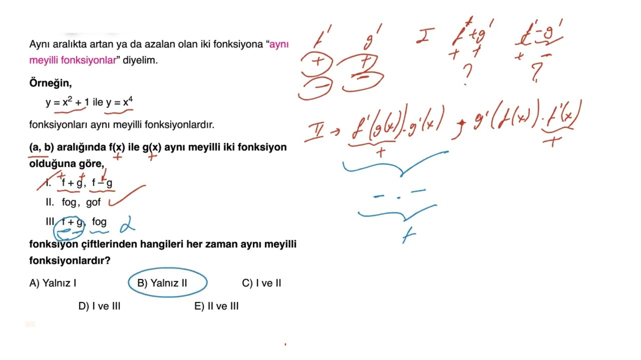 AYT MATEMATİK 7.BÖLÜM TÜREV 2 ÜNİVERSİTELİYİM  TEST 25