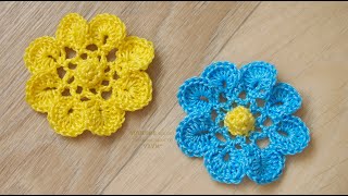 Ажурный цветок крючком  Пошаговое вязание для начинающих Урок 178  Flower crochet