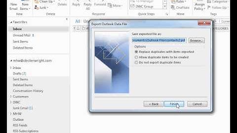 Outlook 2013 Export Contacts Tutorial
