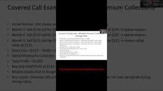 Financial analysis - Options, covered calls, part 3 #videos #financialliteracy #shorts