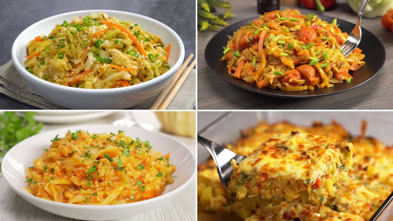 4 WAYS To Eat Cabbage! Easy & Delicious CABBAGE DINNERS. Recipes by Always Yummy!