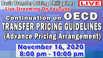 OECD Transfer Pricing Guidelines - Advance Pricing Arrangements and Transfer Pricing Documentation