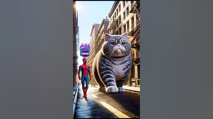 Watch the video about Munchkin Cat Grows Giant | Rank Up | Spider-Man vs Deadpool vs Joker #shorts #spiderman #joker
