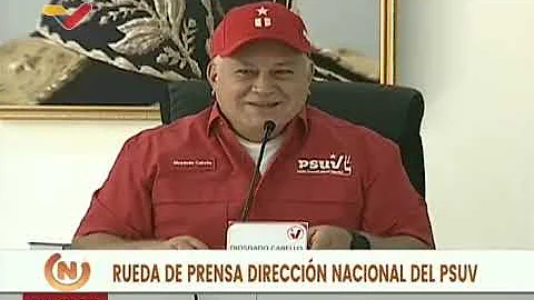 Diosdado Cabello en rueda de prensa del PSUV, 5 de...