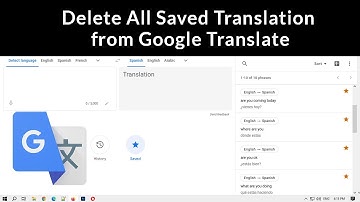 How to Delete All Saved Translation from Google Translate?